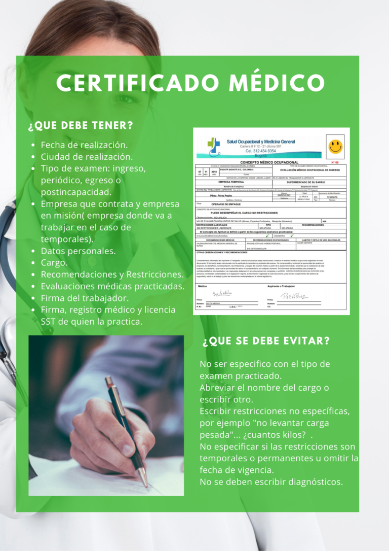 certificado de salud ocupacional