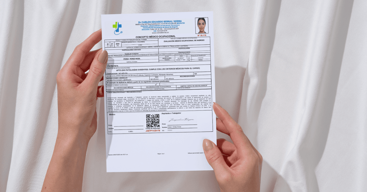 Todo certificado ocupacional debe cumplir con requisitos minimos