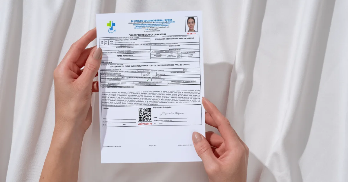 Todo certificado ocupacional debe cumplir con requisitos minimos