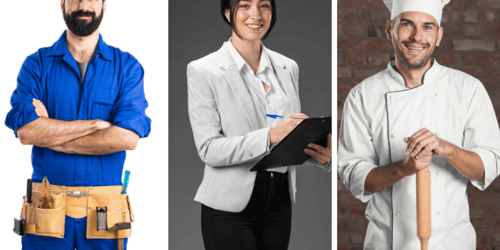 MOSAICO DE TRES CARGOS EXAMEN OCUPACIONAL BOGOTA COLOMBIA